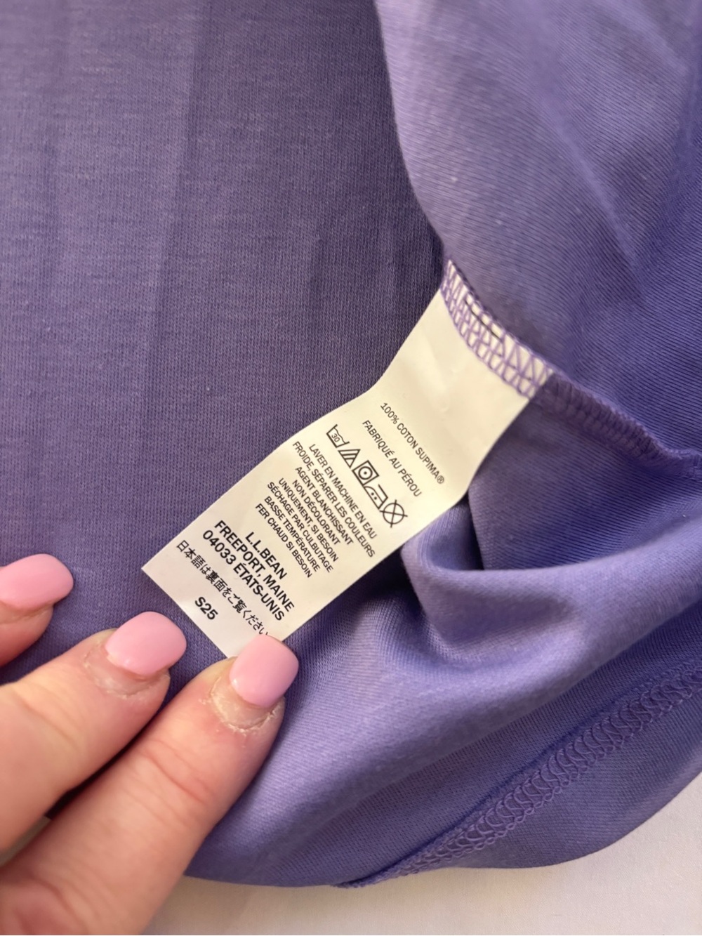 LL Bean Purple 100% Cotton Square Neck Top Women’s 1X New with Tags - Picture 13 of 13